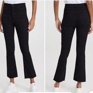 MOTHER The Hustler Ankle Fray Jeans in Black